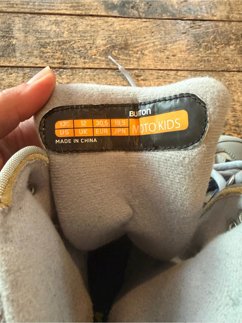 Worn twice! Burton Kids Light Gray Snow Boots